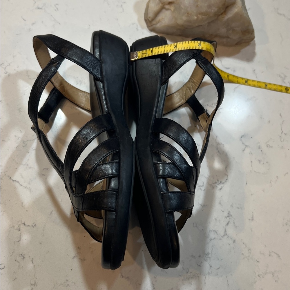 Naturalizer Black Womens Nella Leather Buckle Wedges Size 8.5 - Picture 14 of 16
